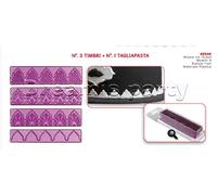 SET 3 TIMBRI + 1 TAGLIAPASTA 13,5X3 CM