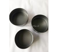 Set 3 tortiera da forno rotonda con cerniera apribile antiaderente. B751