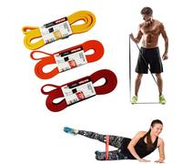 Set 3 Training Band Bande Elastiche di Resistenza per Fitness Crossfit Allenamento per Uomini e Donne 25-35-45 Kg. (55-77-99 lbs)