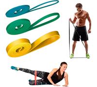 Set 3 Training Band Fasce Elastiche di Resistenza per Fitness Crossfit 5-15-25kg