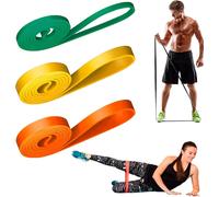 Set 3 Training Band Fasce Elastiche di Resistenza per Fitness Crossfit 5-15-35kg