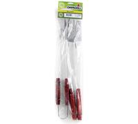 Ompagrill set 3 attrezzi per barbecue pinza paletta e forchettone in acciaio ino