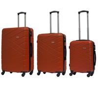 Set 3 Valigie Trolley Rigide in ABS 4 Ruote TSA Ravizzoni Giove Rosso