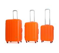 Set 3 Valigie Trolley Rigide in ABS 4 Ruote TSA Ravizzoni Icon Arancio