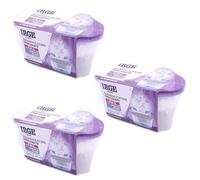 SET 3 vaschette 400 ml assorbi umidità profumate LAVANDA anti odore deumidificatore sali per bagno cucina camper caravan roulotte ripostiglio dispensa armadio
