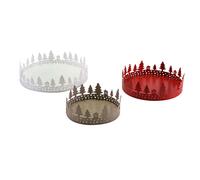 Set 3 Vassoi in Metallo alberi tondo