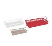 Set 3 Vassoi in Metallo cuori rettangolare