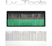 SET 30 FRESE DIAMANTATE GAMBO 3mm PUNTE LAVORAZIONI PER DREMEL MINI TRAPANO