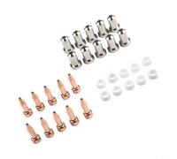 Set 30 Punta per plasma 80A 33418 per Taglio Acciaio Set 30 Punta | Compatibilità PT-23/27, elettrodo 33366XL, taglio per preciso, materiali durevoli, kit essenziale