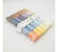 Set 30 rotoli di filato per tappeti con gancio di chiusura multicolore in colori