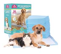 Set 30 tappetini assorbenti Multiuso per Animali Domestici con Angoli Adesivi 60x90 cm, Duppidù