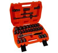 Set 32 bussole boccole 1/2" esagonali torx 8 - 32mm con cricchetto reversibile