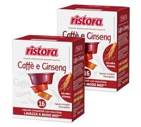 Set 32 Capsule Ristora miste per macchine ad uso domestico compatibili con il sistema A Modo Mio* 32 Ginseng