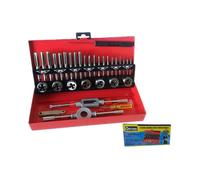 SET 32 PEZZI CASSETTA KIT FILIERA PER FILETTATURA MASCHI E FEMMINE HX32TD