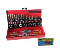 SET 32 PEZZI CASSETTA KIT FILIERA PER FILETTATURA MASCHI E FEMMINE HX32TD