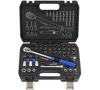 Set 33PZ Chiave Dinamometrica 1/4'' 5-25Nm 72 Denti con Boccole e inserti chiavi Dinamometriche Regolabili Meccanismo a Cricchetto di Precisione bidirezionale a 72 denti uso orario e antiorario