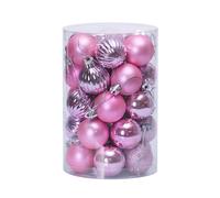 Set 34 Palline Albero di Natale Rosso Ornamento Infrangibile Decorazioni Assorti