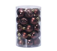 Set 34 Palline Albero di Natale Rosso Ornamento Infrangibile Decorazioni Assorti