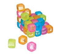 Set 36 Cubetti Ghiaccio Refrigeranti Riutilizzabili Bevande Plastica Colorata