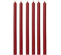 SET 36 PEZZI CANDELE LUNGHE PROFUMATE ROSSE LUNGHEZZA 18 CENTIMETRI AROMATERAPIA