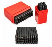 Set 36 Punzoni Alfanumerici 4 mm in Acciaio Temprato con Custodia