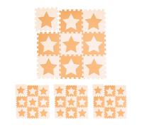 Set 36x tappeto puzzle stelle area gioco baby bimbi set 36 tasselli arancione