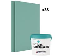 Set 38 Idrolastre Cartongesso H2 BA13 1200x2000 Pittura Superlavabile 13 L