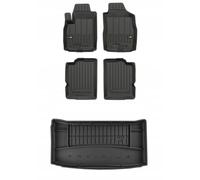 Set 3D di tappetini per auto e tappetino per bagagliaio per Fiat Panda 2 hatchba