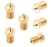 Set 3D FREUNDE 6 x 0,8 mm J-head E3D V5 / V6 bowden reprap estrusore hotend ugello in ottone per 1,75 mm filamento stampante 3D ugello M6