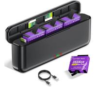 Set 3pz Batteria 2400mAh Fotocamera per Insta360 Ace Pro e caricabatterie Rapido