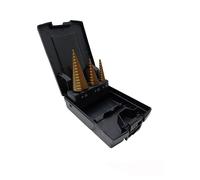 SET 3pz FRESE CONICHE ALLARGAFORO A GRADINO RIVESTITE AL TITANIO 4-30mm KRINO