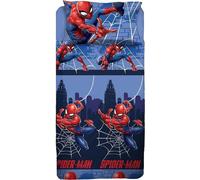Set 3pz Lenzuola Spiderman Lenzuolo Sopra/Sotto con angoli+Federa Cotone 100%
