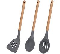 SET 3PZ UTENSILI DA CUCINA IN SILICONE E LEGNO DAIMIEL SG