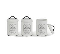 Set 3x barattoli per conservazione Paris Zucchero Caffè Tè Maestro