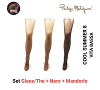 Set 3x Collant Velatissimo 8den COOL SUMMER 8 VITA BASSA Philippe Matignon