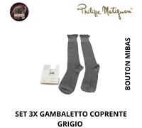 Set 3x Gambaletto Fan. Rombi Coprente Grigio, BOUTON MIBAS Philippe Matignon