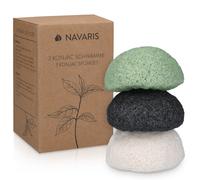 Set 3x Spugne Konjac Pulizia Viso Spugnette Naturali Esfolianti Pelli Sensibili