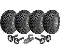 Set 4 - 22x11.00-8 4ply P334 Utilità Su 4/100 Cerchio & Hub & Stub Asse M12