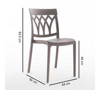 Set 4/6 Sedie Polipropilene Interno Esterno Pranzo Cucina Design Moderno EMMA