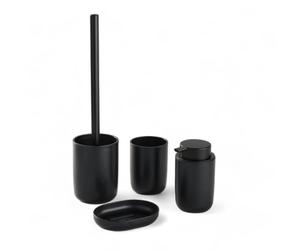 Set 4 Access, SDB, bicchiere, dispenser sapone, scopino per WC, 12,7 x 7,3 cm