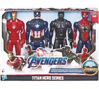 Set 4 Action Figures Personaggi Marvel Avengers 30cm Titan Hero Series