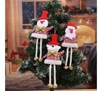 Set 4 Addobbi Natalizi in Tessuto Stelle Campanelle per Albero per Decorazione N