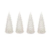 Set 4 alberi natale Led Lemax Decorazione Natale trasparente