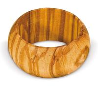 Set 4 anelli portatovaglioli scolpiti in legno di ulivo artigianale cm 5x5