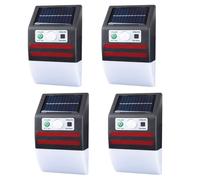 Set 4 Applique Lampade Solari Luce Fredda Sensore Movimento Luci Emergenza B0598
