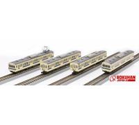 Set 4 auto Rokuhan Z Gauge T022-14 103 Series Setouchi Color Low Radder Type
