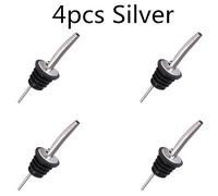 Set 4 Beccucci Versatori Vino Liquori Acciaio Inox con Tappo Bar