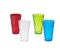Set 4 Bicchieri Cocktail Acqua Diversi Colori Infrangibili 500 ml Omada Design