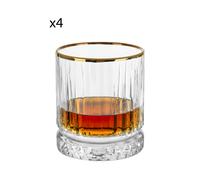 Set 4 bicchieri cocktail bordo oro Elysia Golden Touch Pasabahce