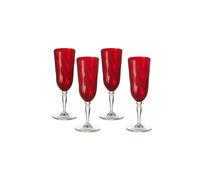Set 4 Bicchieri, Flute, Spumante, Champagne in Acrilico da 175 ml Omada Design